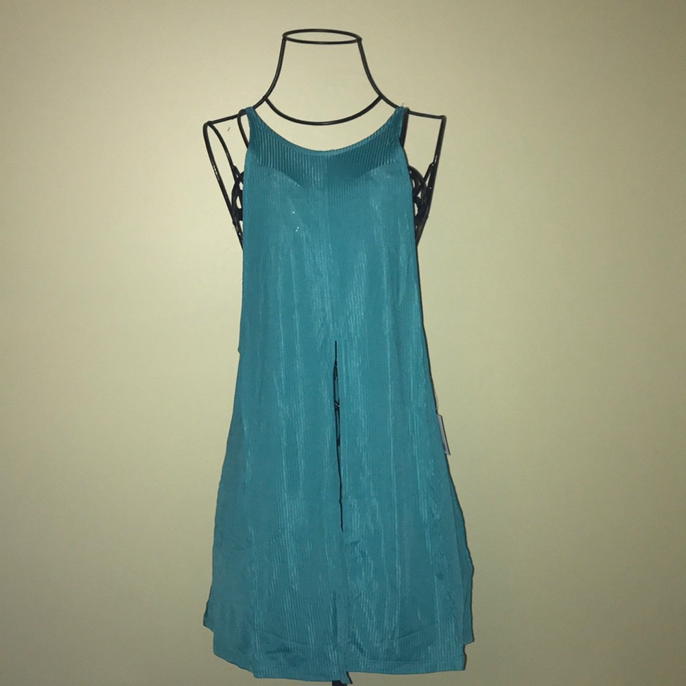 UO x Silence + Noise Ribbed Front Slit Tank Top